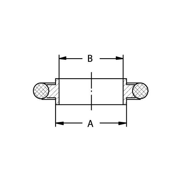 [28120207] NW50 centerring, rustfri/viton