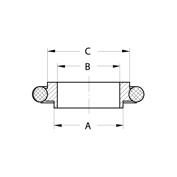 [28120311] NW20/25 KF adapter center.ring perbunan