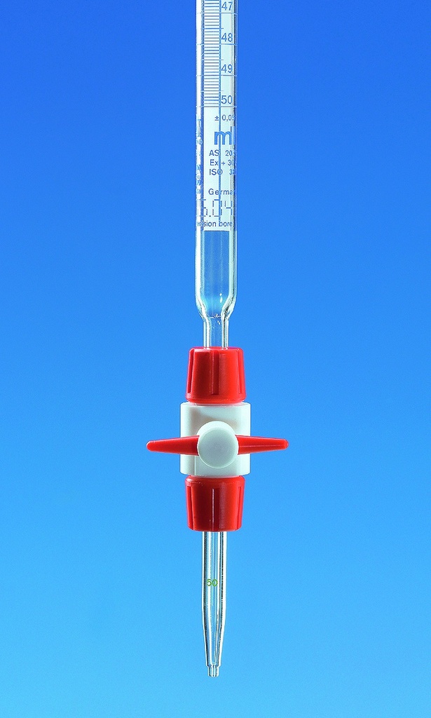 [4000014] Compact burette 10:0.02 ml PTFE-stopcock, BLAUBRAN