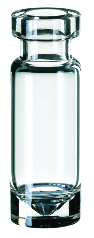 [4001565] Microvials w. crimp neck, LLG, N 11 crimp, 1,1 mL, conical, clear