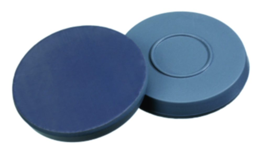 Septa, LLG, for N 20 crimp seals, butyl(light grey)/PTFE(dark grey) 50 A
