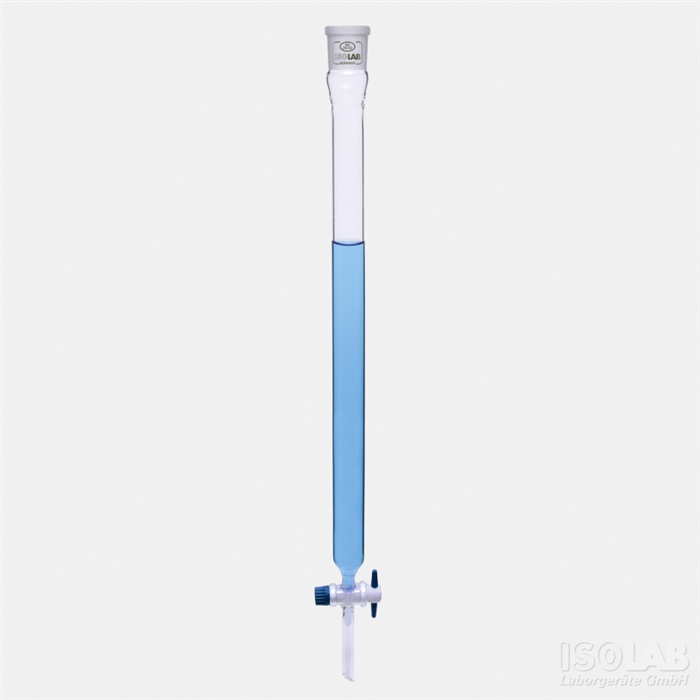 Chromatography column without frit, ISOLAB, NS 29/32, 400 mm, Ø20 mm, 125 mL