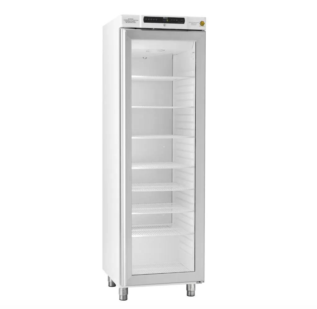 [4563022] Refrigerator, GRAM BioCompact II 410, +2/20°C, 346 L, glass door, 6 shelves, white