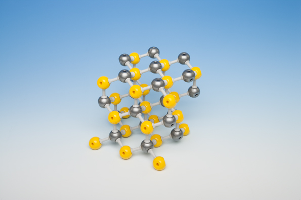 Molecular model zinc sulphite 45 atoms
