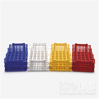 Test tube rack, PP, for 84 tubes Ø13 mm, blue