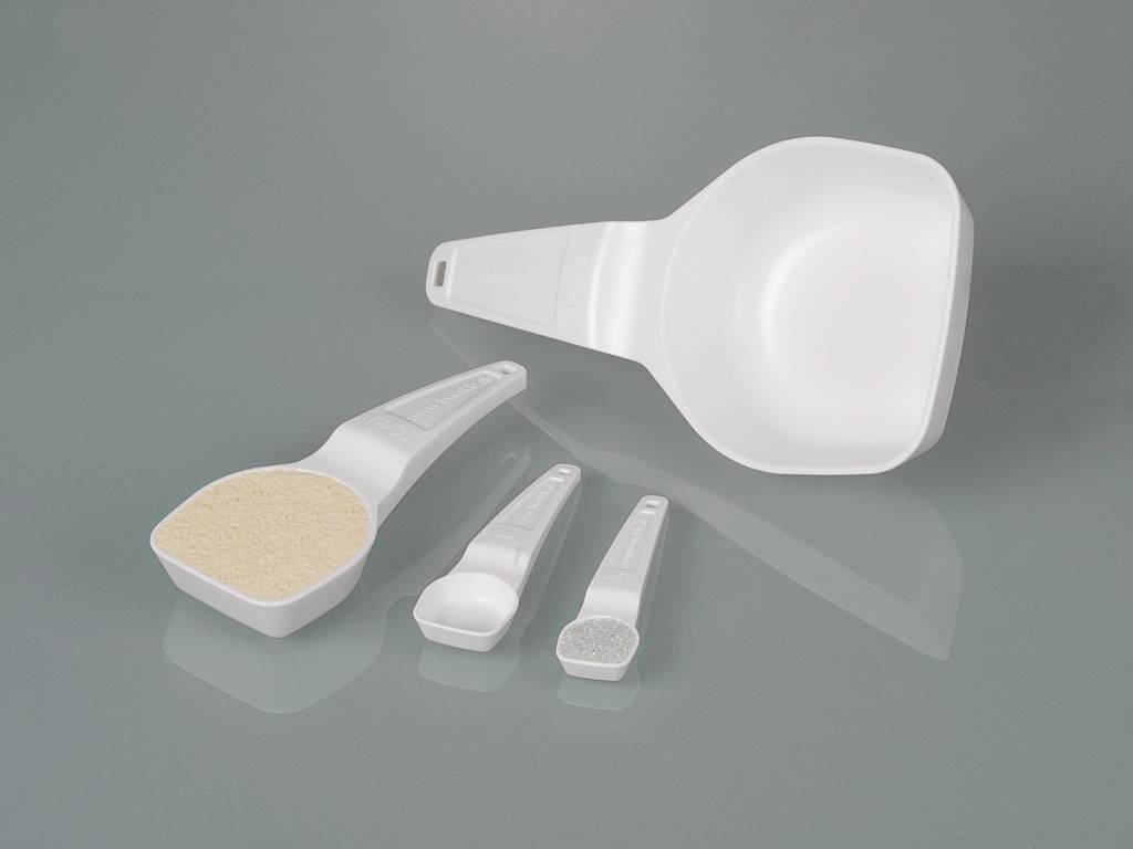 Dosage spoon 25 ml, PS, white, sterile