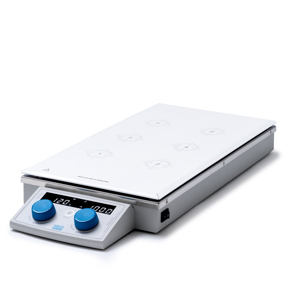 [4678195] Magnetic stirrer w.hotplate MULTI-HS 6 Digital 100-1000 rpm, temp. up to 120°C
