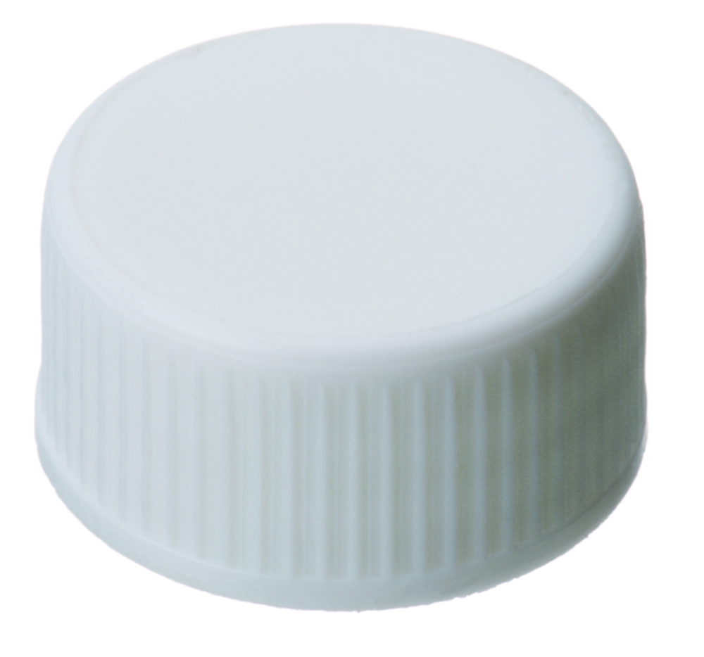 Screw cap, LLG, N 24, white PP, butyl/PTFE 55 A