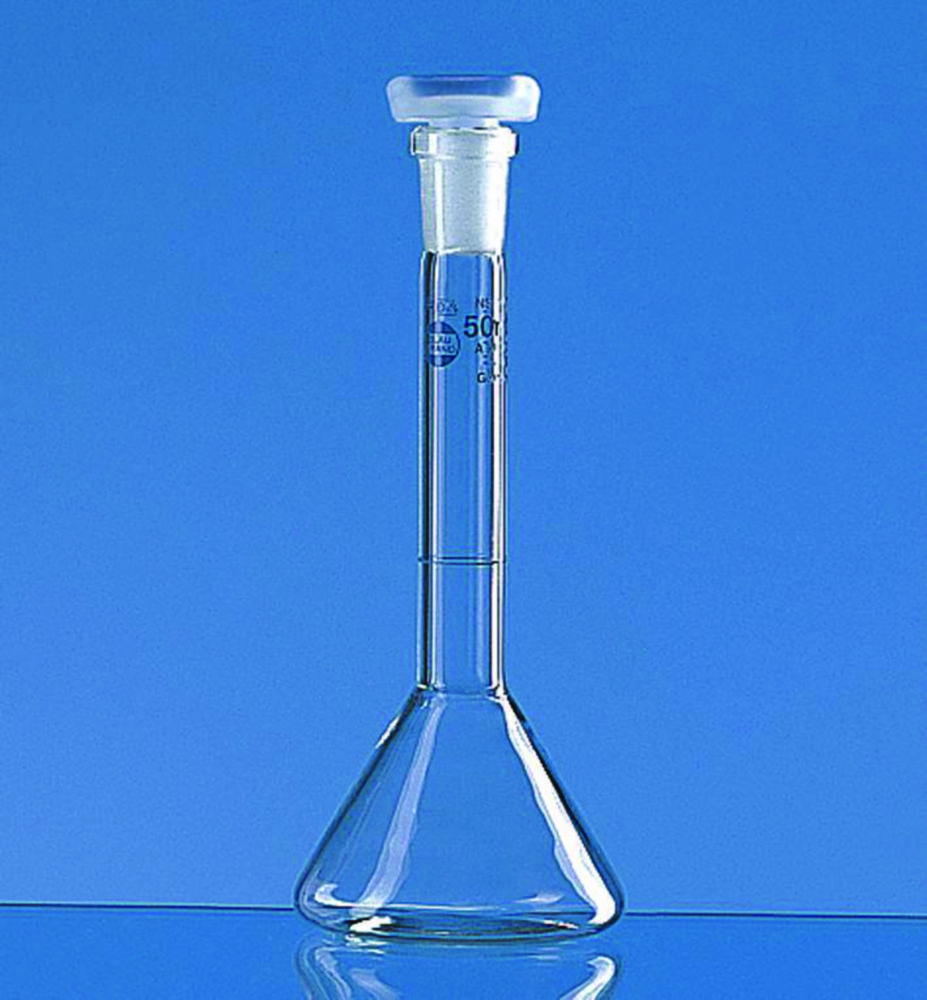 Volumetric flasks, trapezoidal, PP stopper, 20 ml