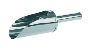 Scoop w/handle 35 cm, SS