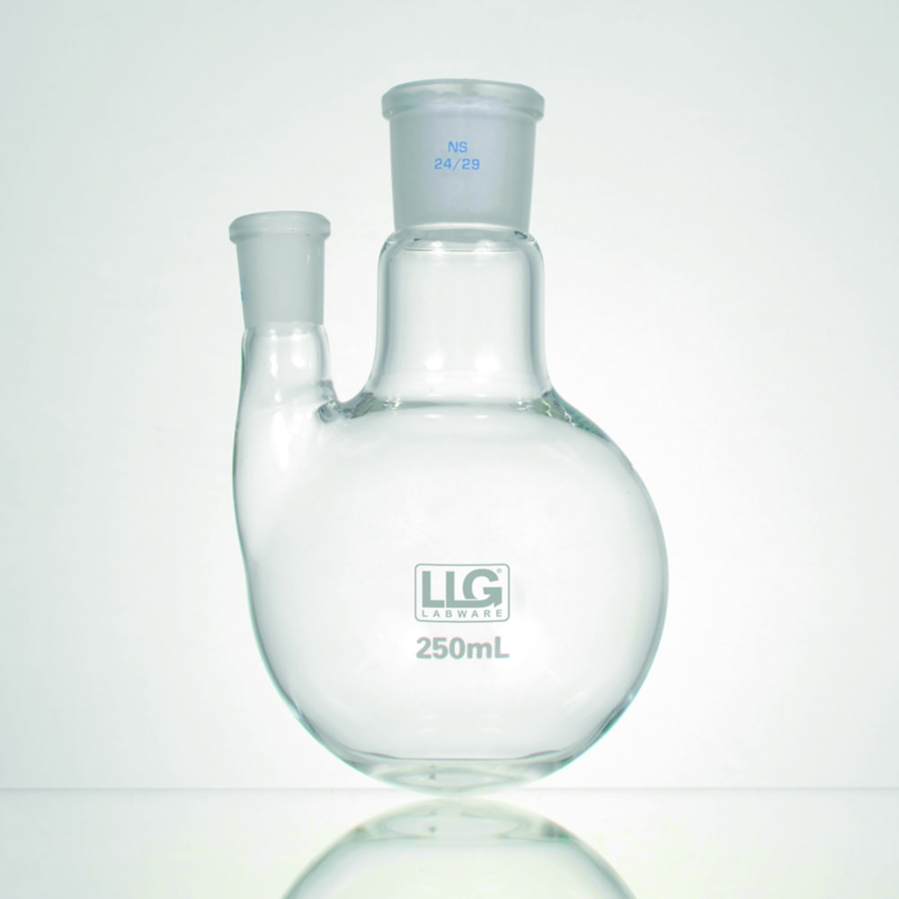 Round-bottom Flasks, Two-neck, Side Neck Angled, 500 ml