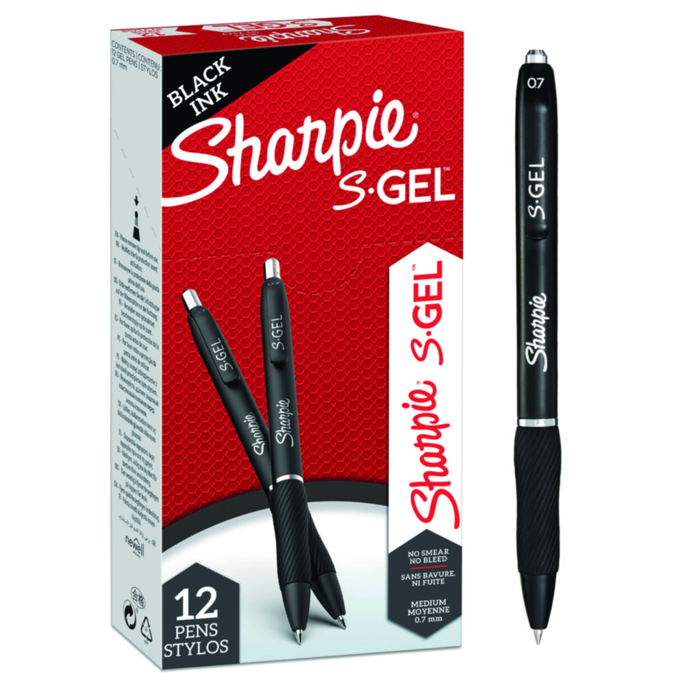 [4687591] Sharpie® S-Gel - Gel pen, 0,7 mm, black, 12/pk
