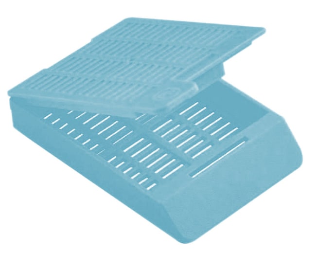 Tissue cassette incl. lid, Epredia PrintMate, w/slots, 1000 pcs, Blue