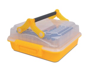 [4692501] DuraPorter®XL, High-Capacity Sample Transport Tote incl. MultiTube Insert, Clear/Yellow
