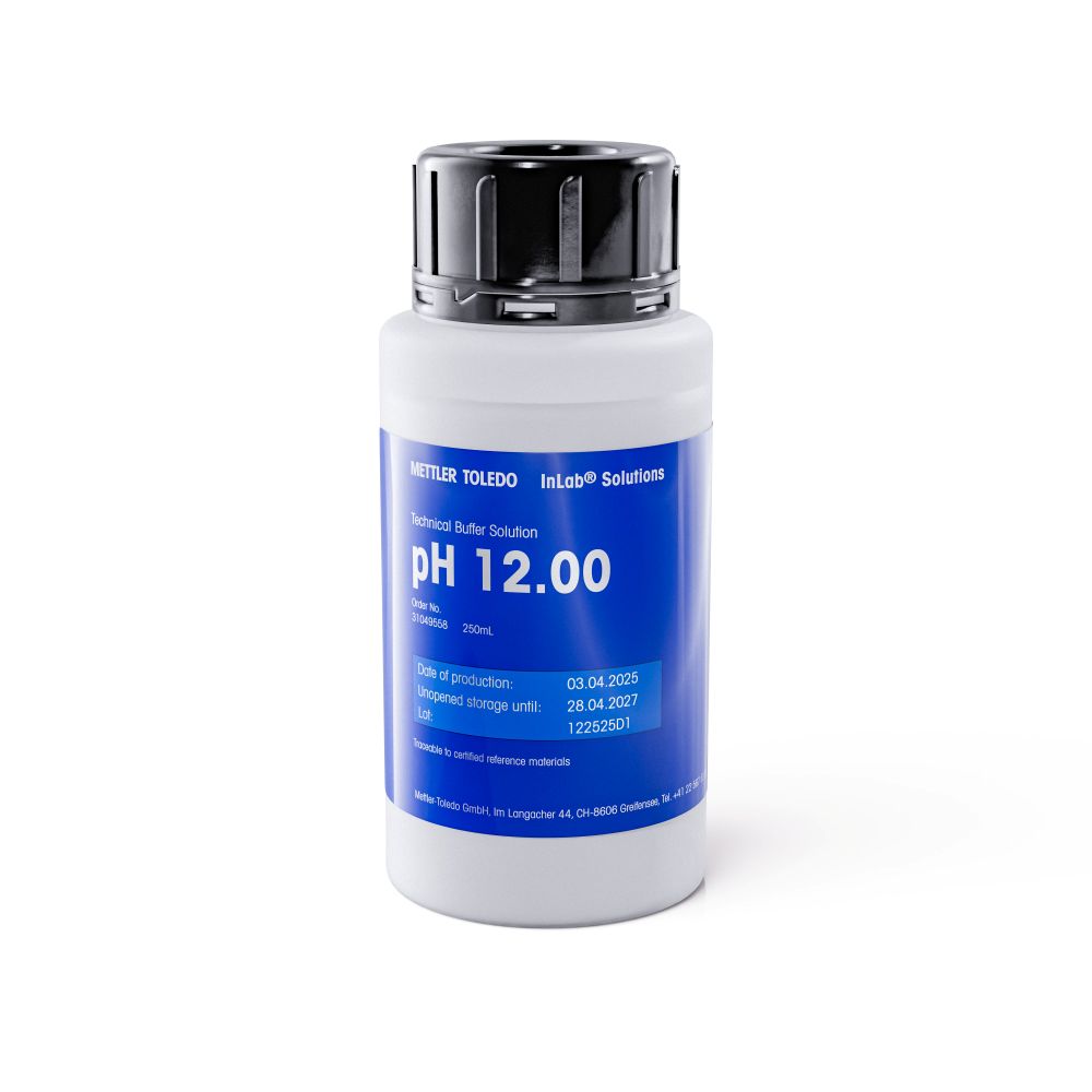 [4714564] Buffer, technical, Mettler-Toledo, pH 12,00 ±0,05, 25 °C, 250 mL