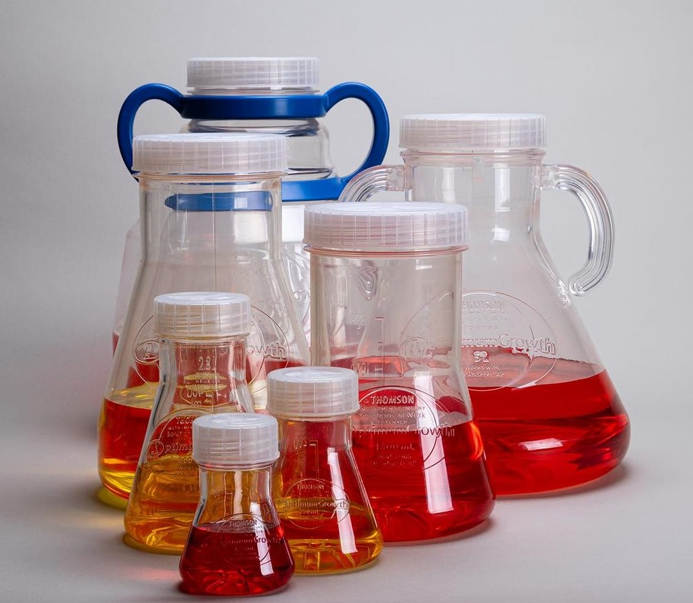 [4880104] Shake Flask, THOMSON Optimum Growth, 500 ml, sterile, 25 ea.