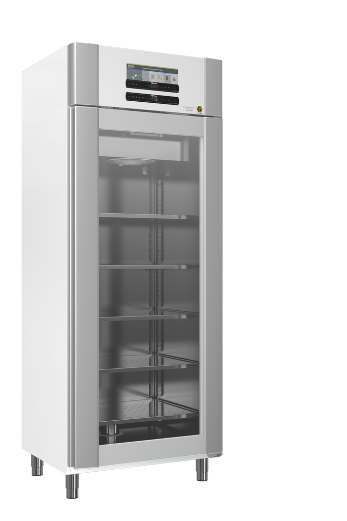 Refrigerator, GRAM ExGuard ER600W, -2/20°C, 614 L, 5 shelves, glass door, white