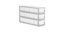 Comfort sliding rack upright freezer, TENAK, 100 mm box, h:314 x w:140 x d:562 mm, 3 x 4 boxes