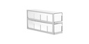 Comfort sliding rack upright freezer, TENAK, 130 mm box, h:268 x w:140 x d:562 mm, 2 x 4 boxes