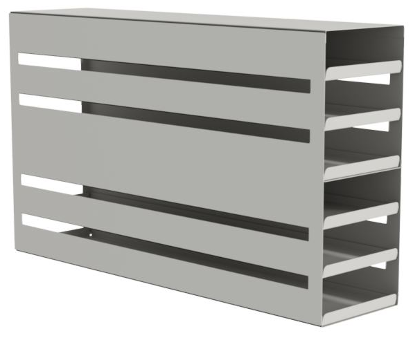 [4954236] T-Rack sliding rack, upright freezer, TENAK, 50 mm box, h:332 x b:140 x d:562 mm, 6 x 4 boxes