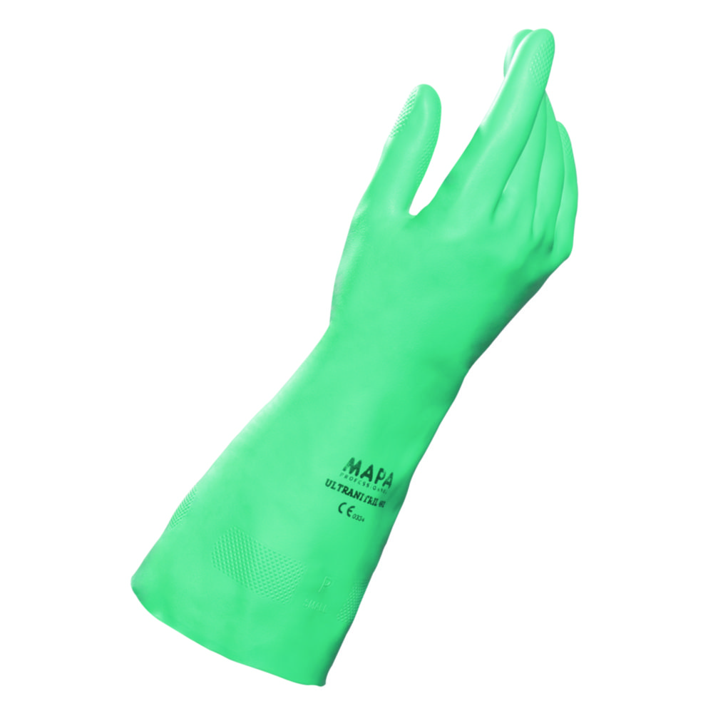 Chemical protection gloves, MAPA Ultranitril 492, size 9