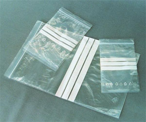 Pressure-seal bags, 160x220 mm with write-on patch