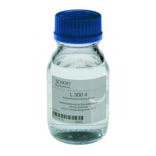 Electrolyte, SI Analytics, KCl, 3M, sterile, 250 mL