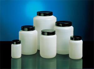 Sample container, PE-HD,without cap, Ø65 mm, 250ml