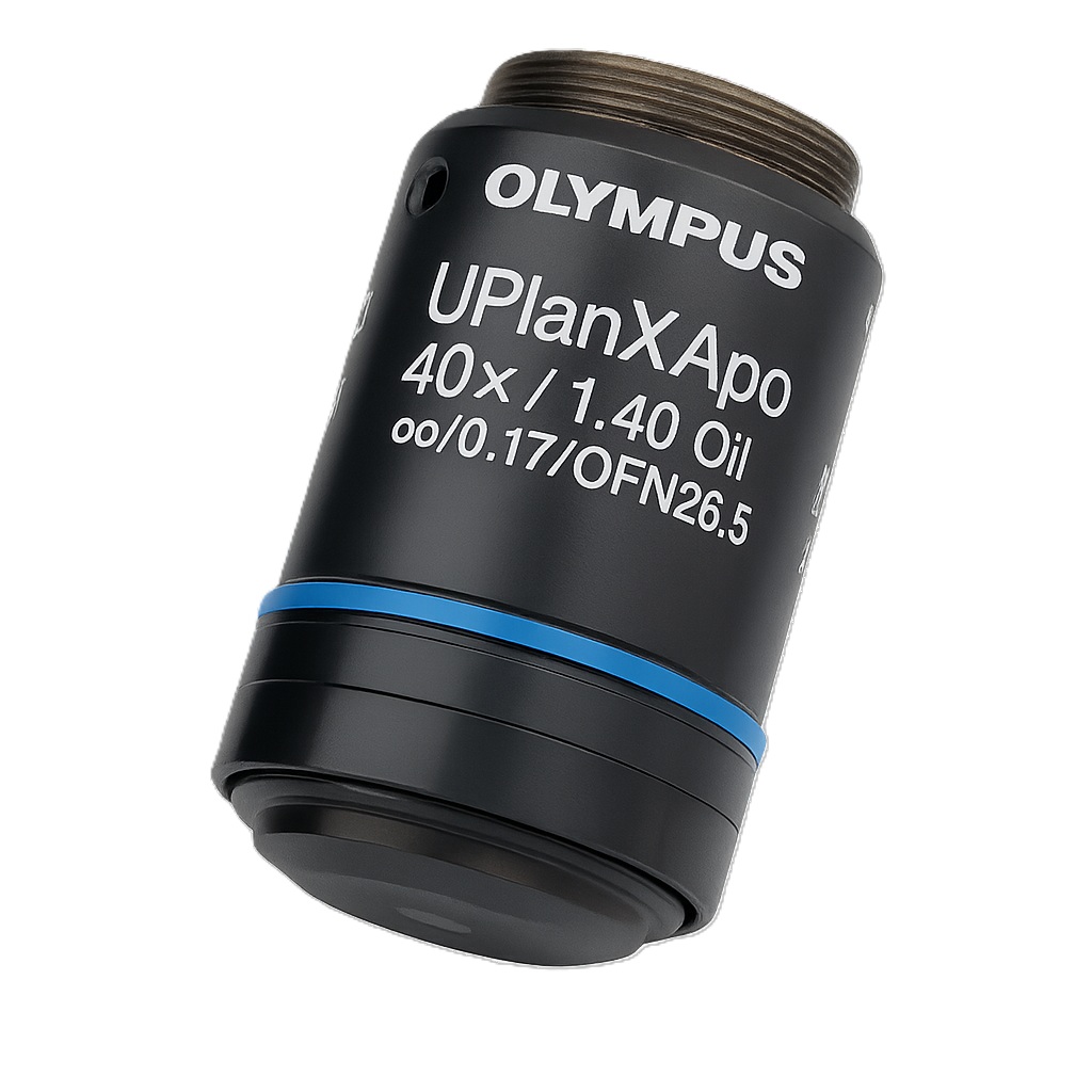 Objective, Olympus UPLXAPO40XO/1.4 Universal Plan Extended Apochromat, Oil, 40x, FN26.5