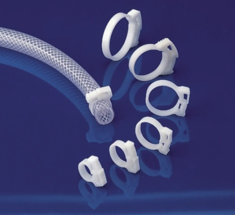 Tubing clamps POM, Jaw opening 10,0 to 11 mm