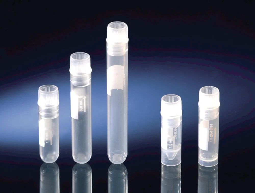 Cryotube, Nunc, PP, sterile, int. thread, round bottom, 1.8 ml, 10 x 50