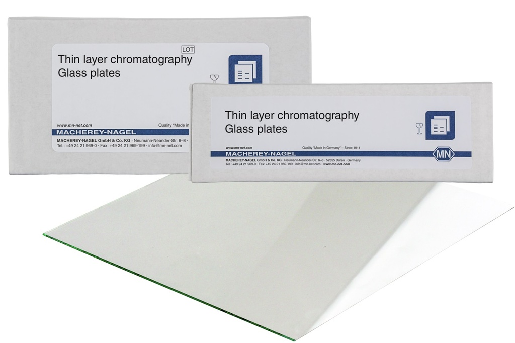 TLC sheets, Macherey-Nagel SIL G, Glass, 20x20 cm, 12 pcs