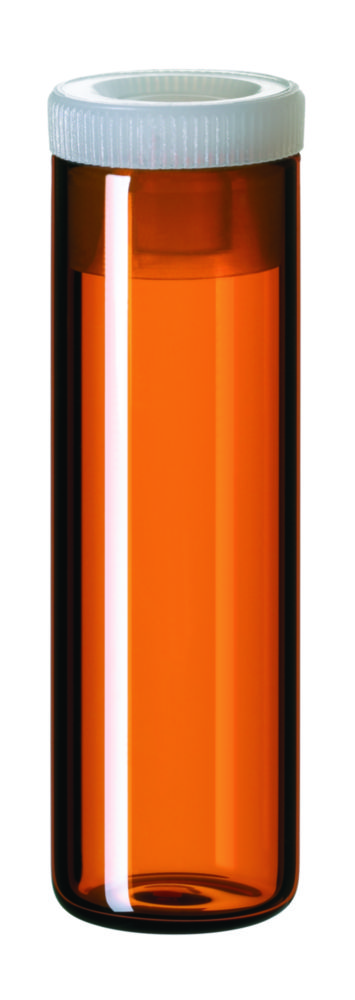 Shell vials w. PE plug, LLG, N 15, amber, 4 mL
