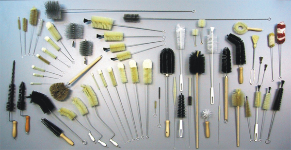 Hinge glasses brush 440mm bristled falb, w/ hinge