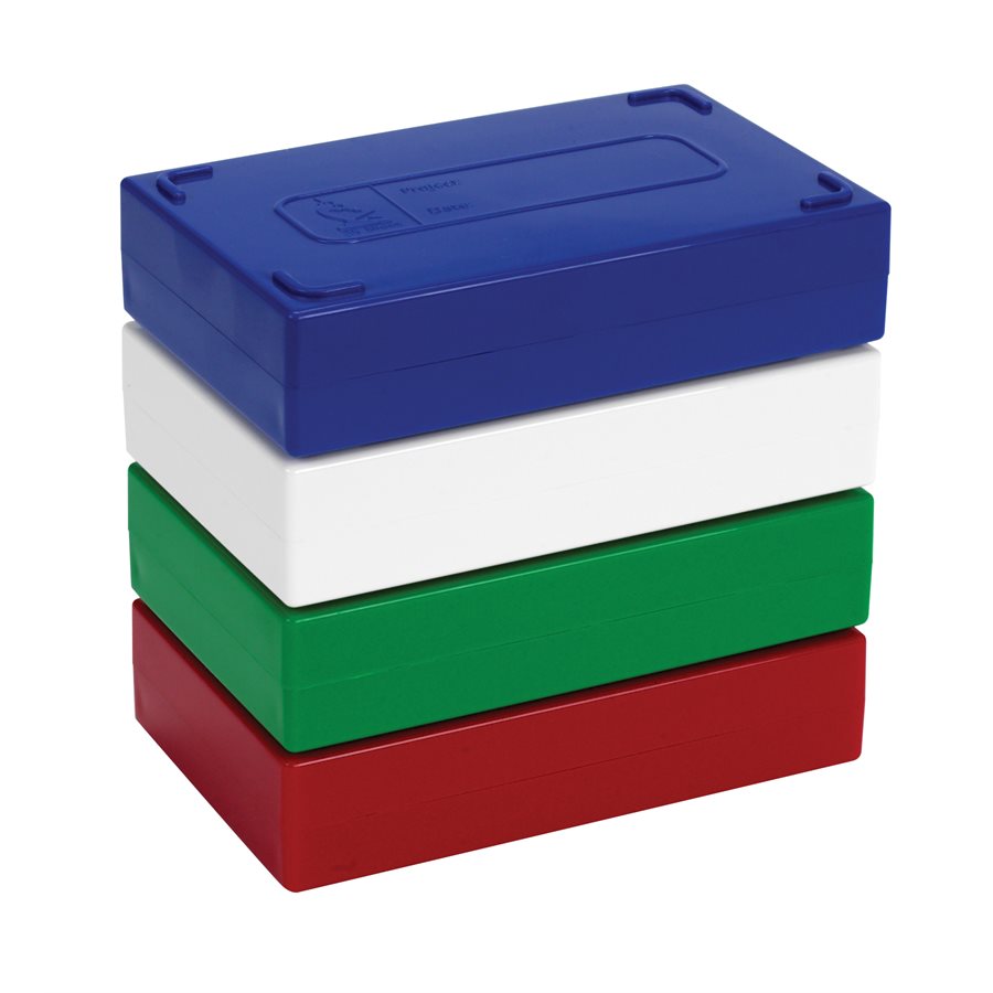 Microscope slide box, red for 25 microlope slides