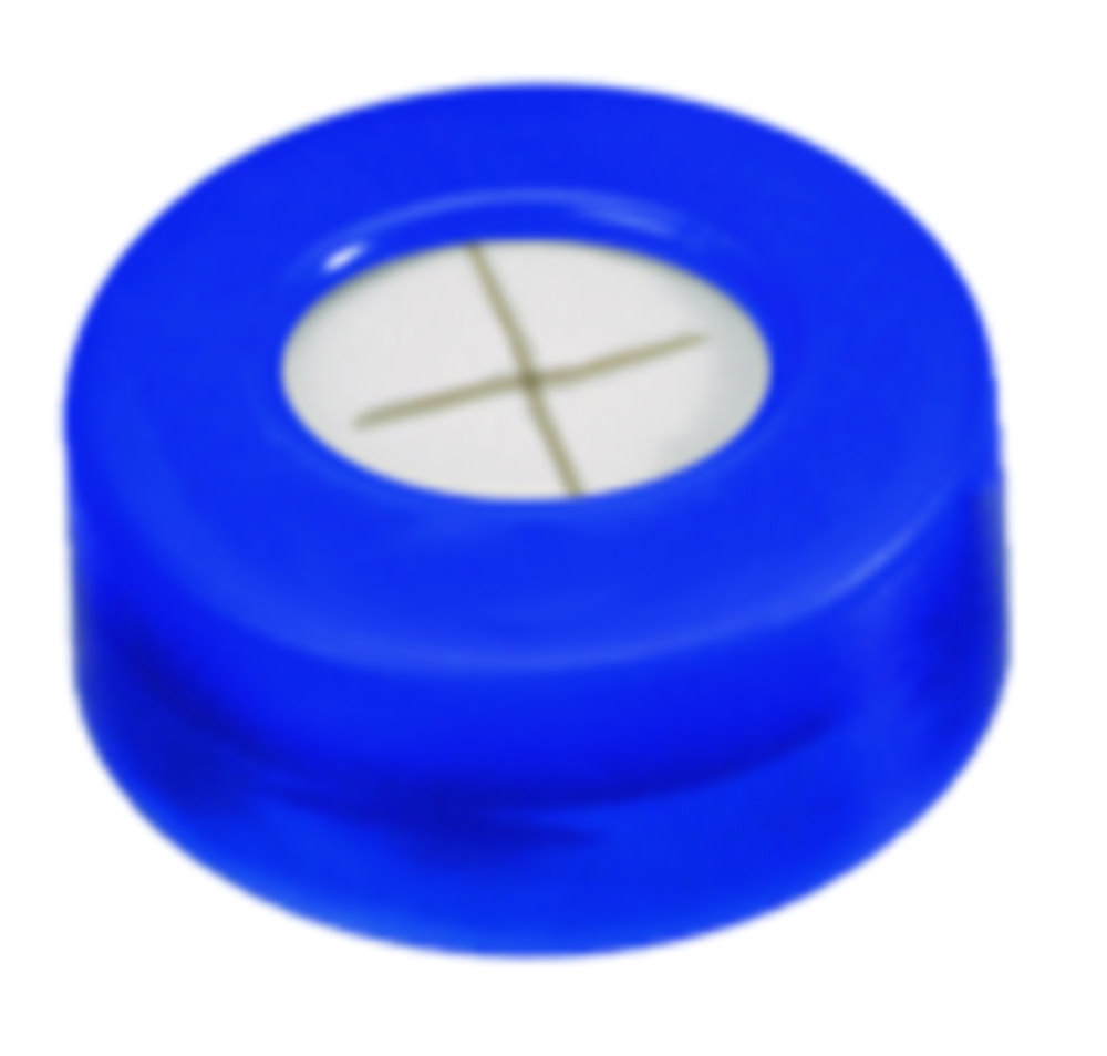 Snap caps, LLG, N 11, blue PE w. hole, silicone/PTFE 55 A, slit