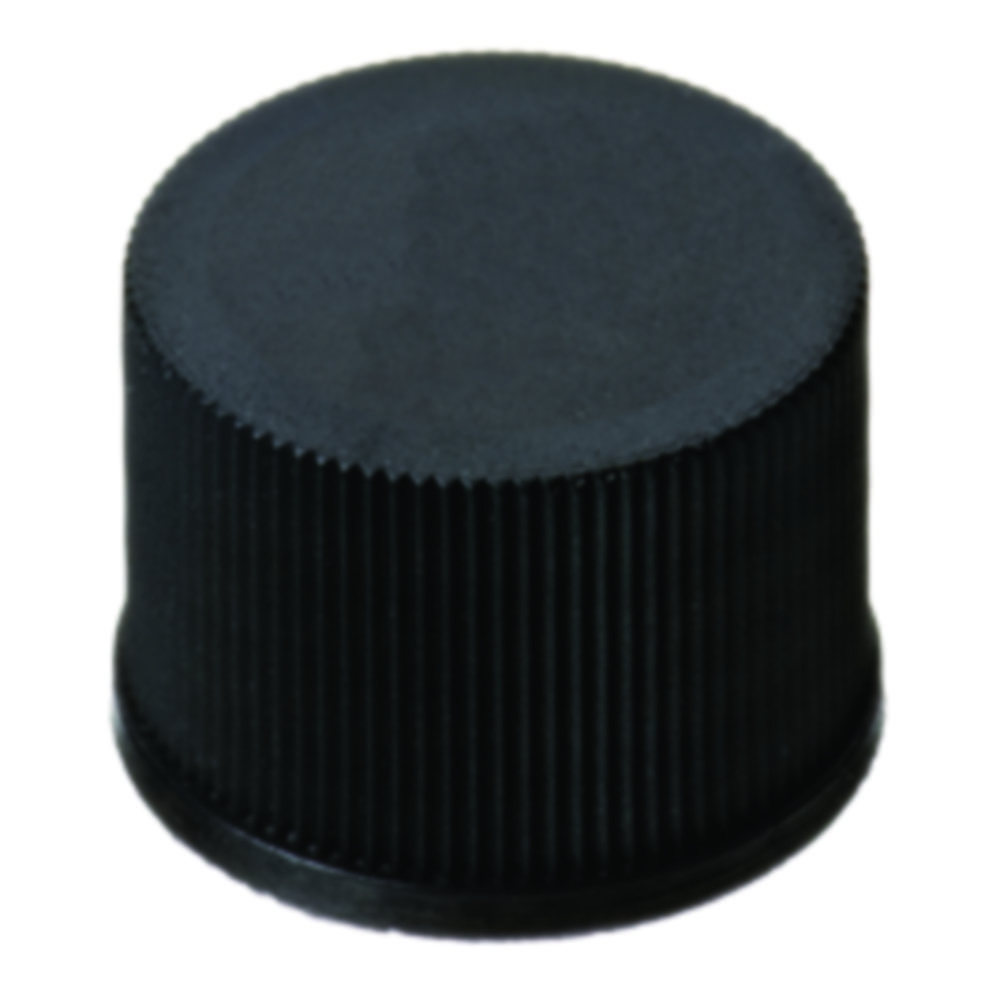 Screw cap, LLG, N 13, black PP, silicone/PTFE