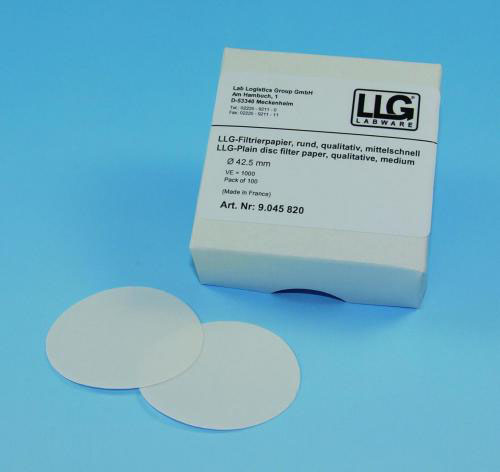 Filter circles, LLG, qualitative, very slow, Ø185 mm, 2-4 µm, 100 pcs