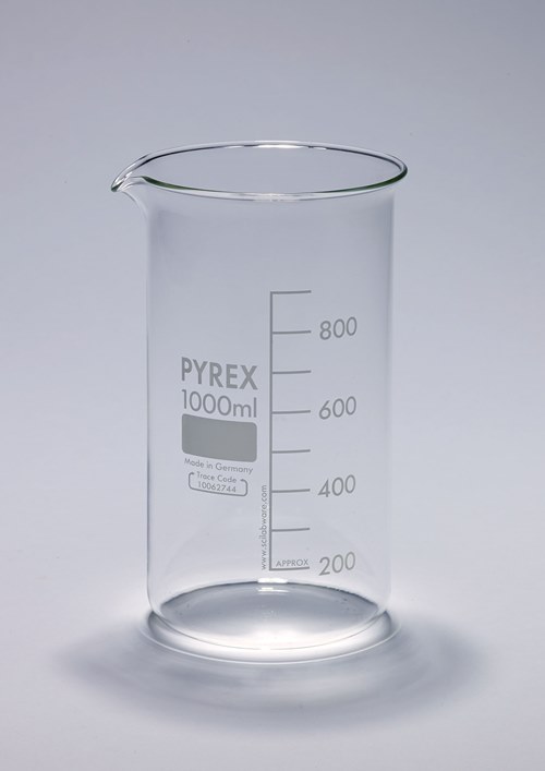 Beaker 10 ml, t.f. Pyrex® borosilicate glass