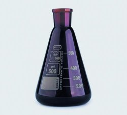 Erlenmeyer flask 100 ml, amber NS 29/32