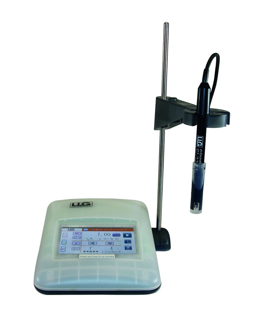 pH meter, LLG pH meter 7, w. electrode and accessories