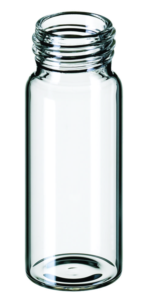 Vials w. screw neck, LLG, N 24 EPA, 30 mL, clear
