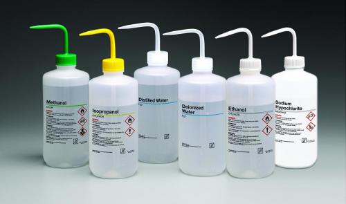 Safety vented wash bottle 500ml Distilled water