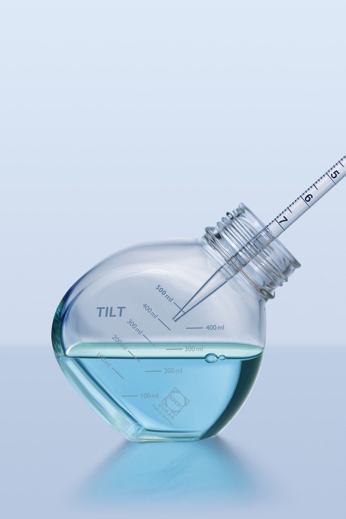 [6270514] TILT media bottle 500ml, clear, with screw-cap