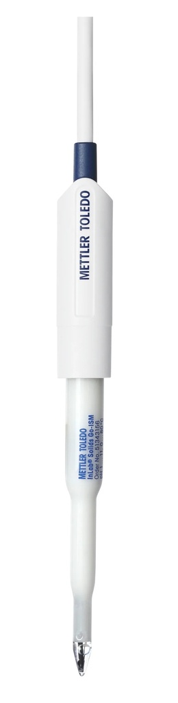 [6270667] pH electrode w. spear tip, Mettler-Toledo InLab Solids Go-ISM, plastic, gel, NTC, BNC/RCA 1,8 m