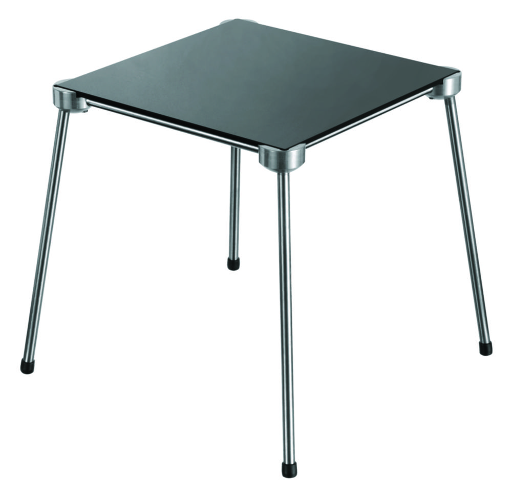 Stainless 4-foot with Ceramic plate 120x120 mm