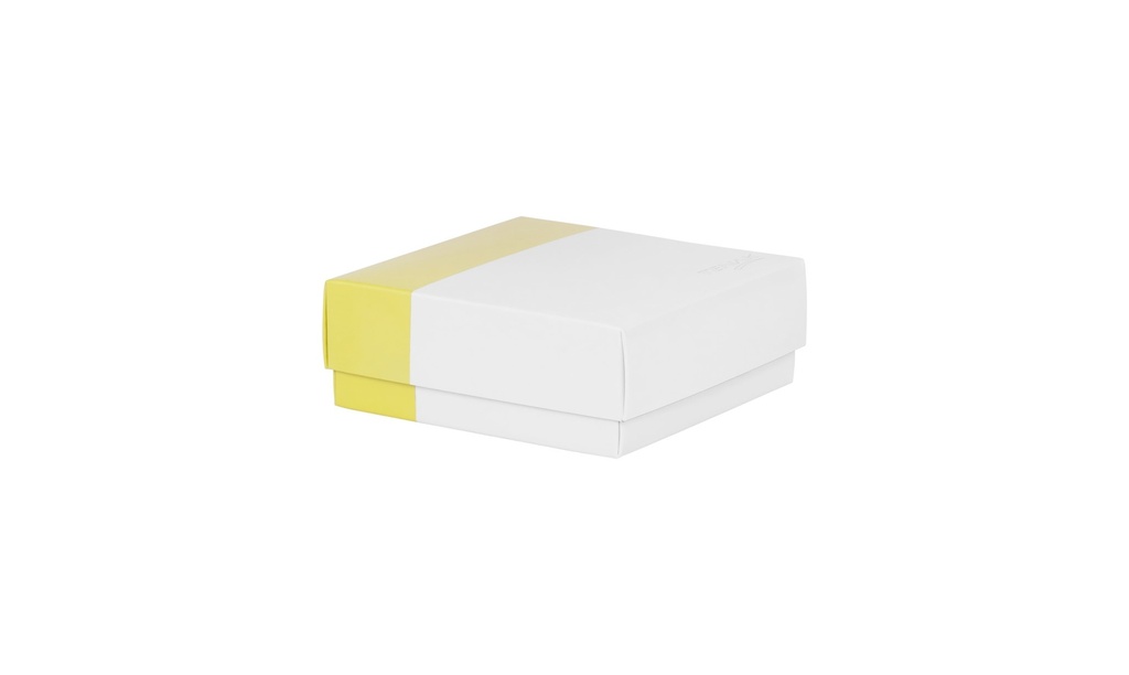 [1522871] Cryobox, TENAK, 134 x 134 x 52 mm, PP coated surface, incl. 10 x 10, yellow/purple