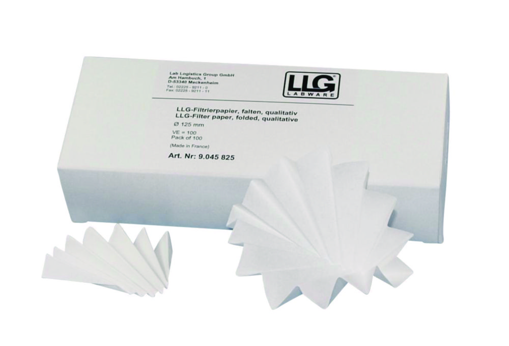 Folded filter, LLG, qualitative, medium, Ø110 mm, 8-12 µm, 100 pcs