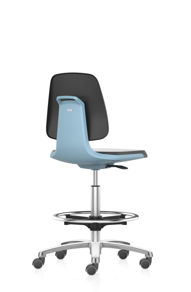 [6287744] Lab chair Labsit, Foot ring, PU foam,stop&go, blue