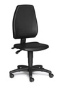 LLG-Lab chair PU foam black, w/castors, 440-620 mm